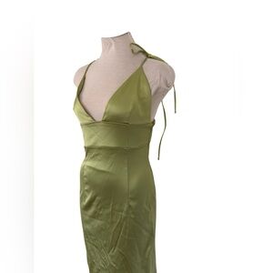 Aritzia Wilfred Satin Halter Dress